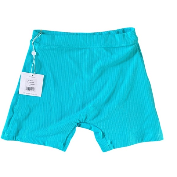 Mai Deluxe Everyday Seamless Athleisure Shorts Bali NWT High waist Ocean Ribbed - Picture 2 of 10